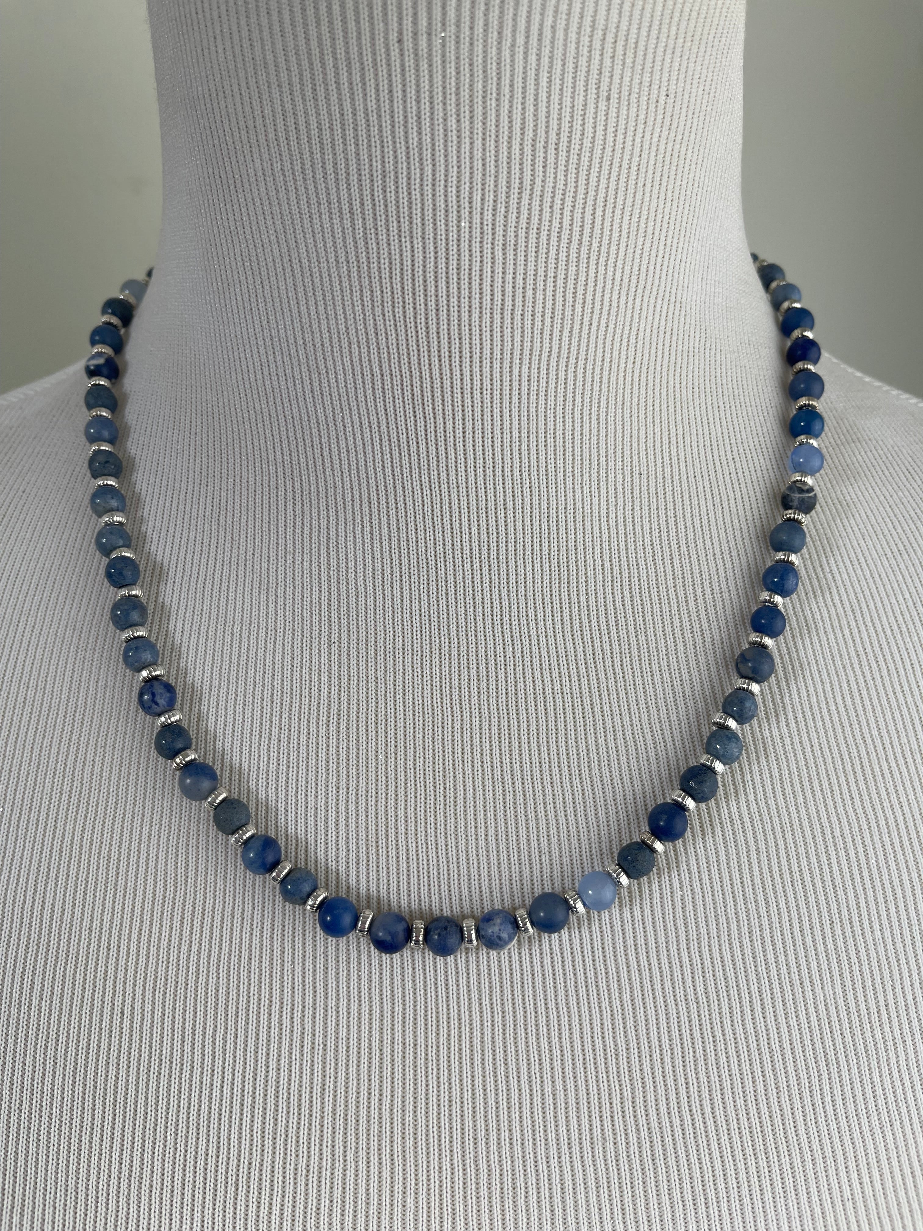 Navy Blue Gemstone Necklace