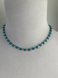 Turquoise & Brass Necklace