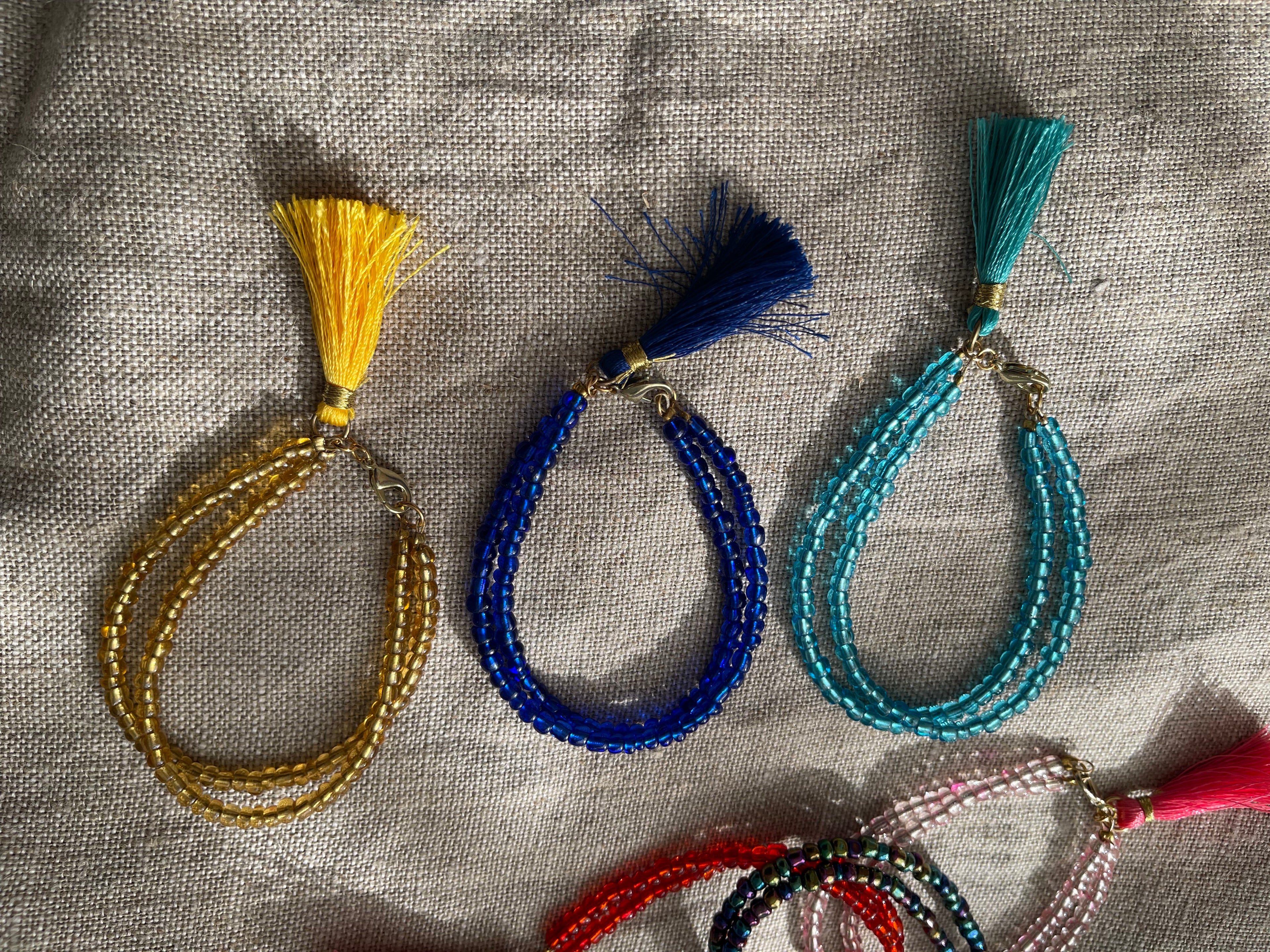 Seed Bead Tassel Bracelet