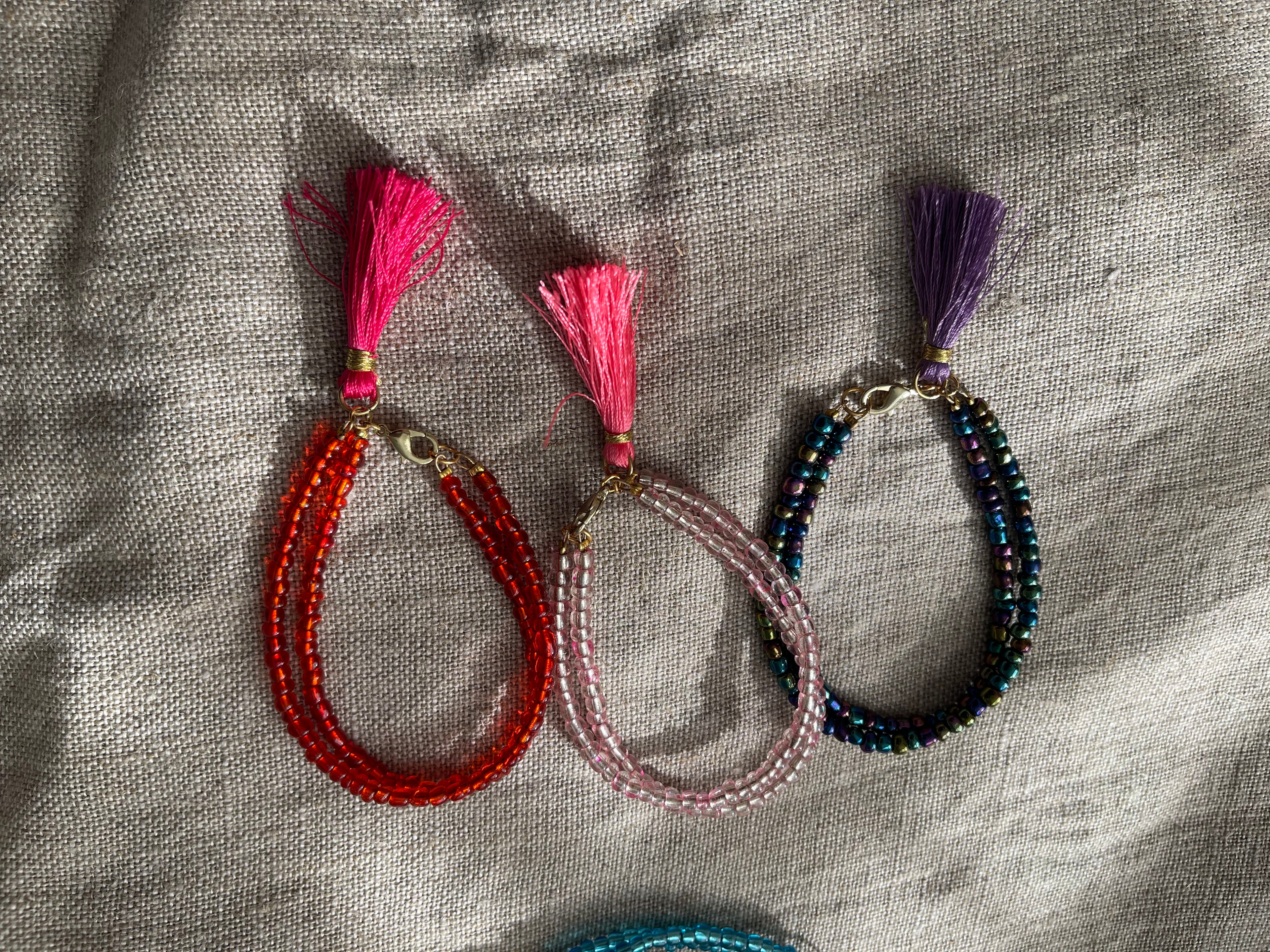 Seed Bead Tassel Bracelet