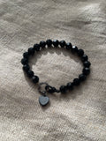 Black Onyx Heart Bracelet