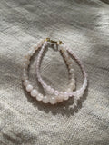 Double Strand Pale Pink Quartz Bracelet