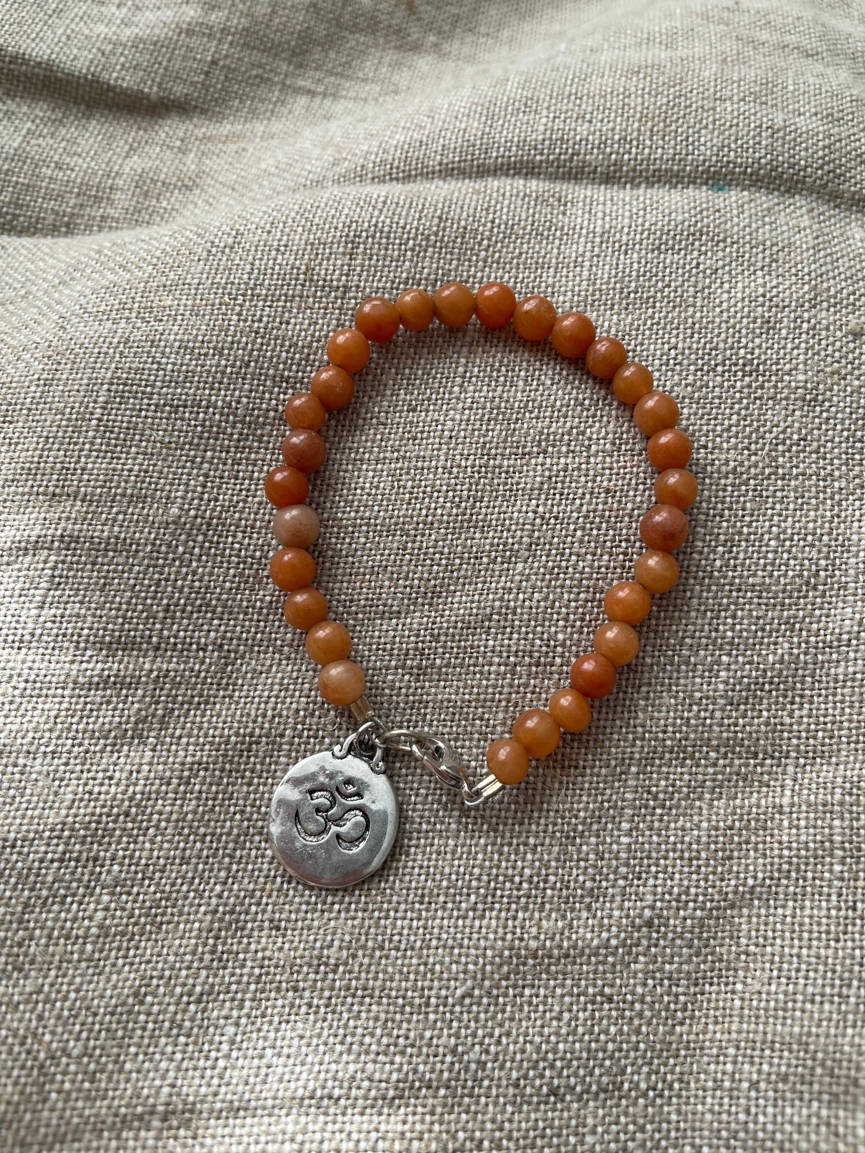 Yogi Orange Gemstone Charm Bracelet