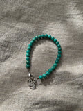 Yogi Green Semi-precious Bracelet with Charm