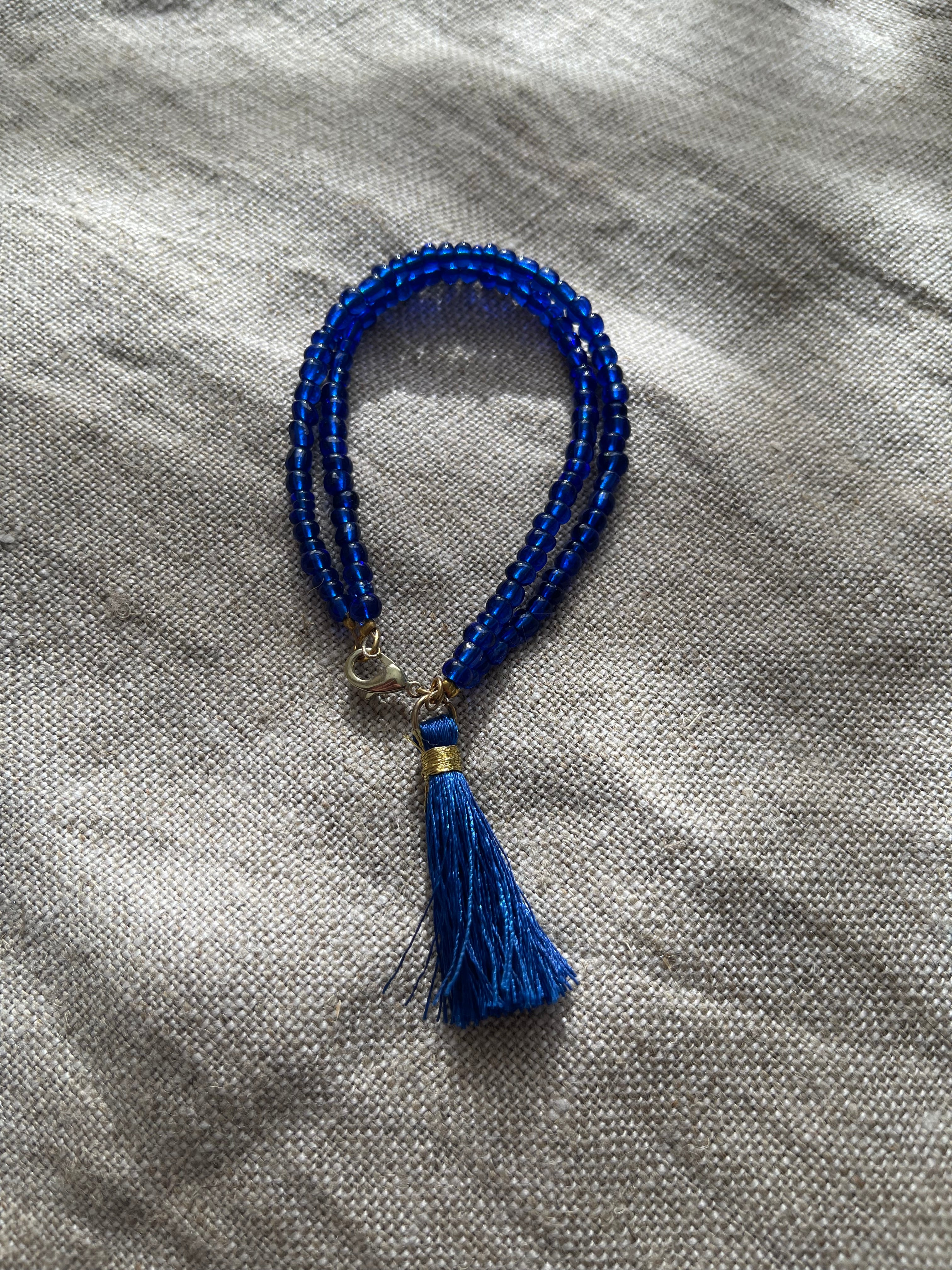 Seed Bead Tassel Bracelet