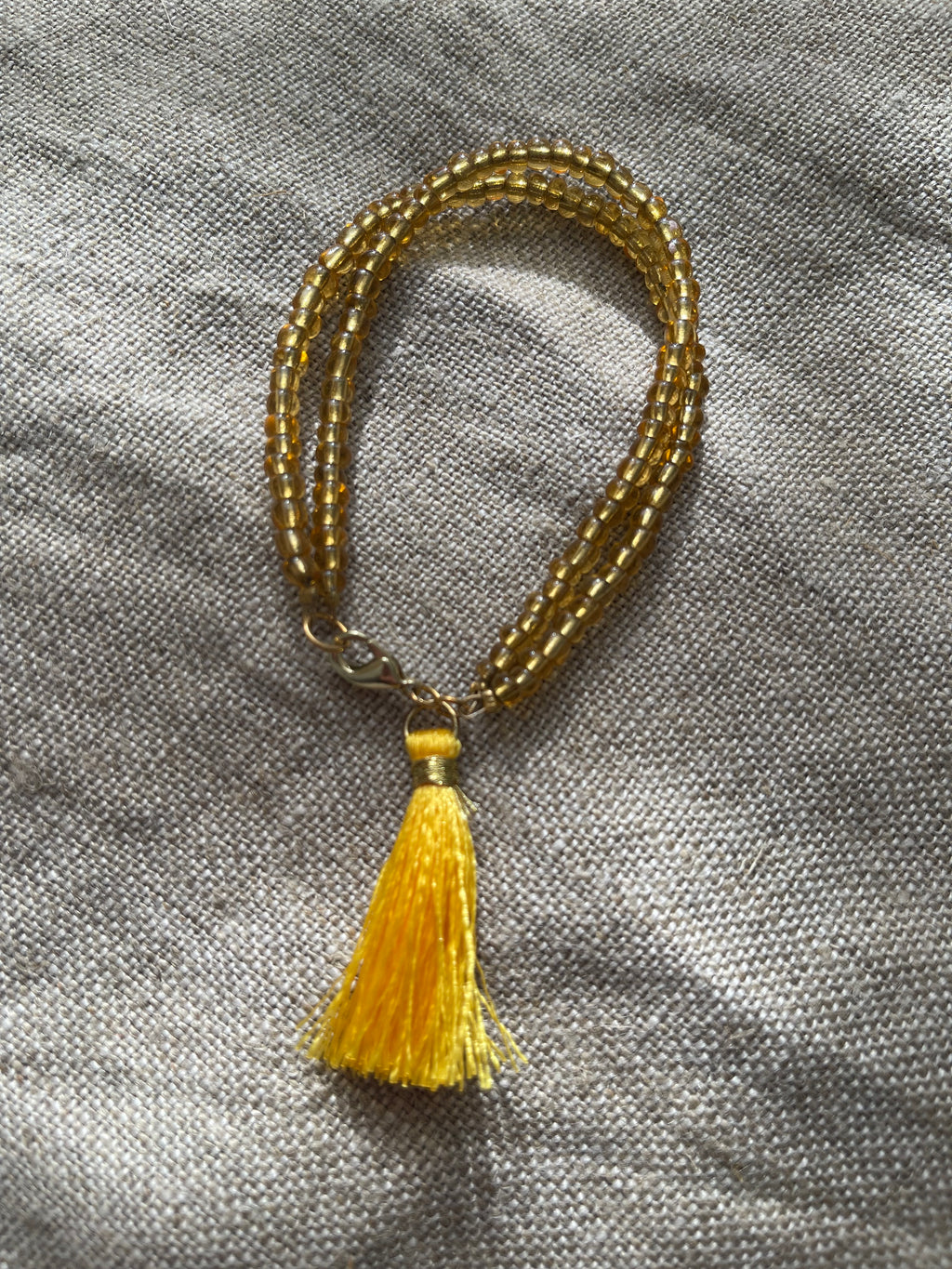 Seed Bead Tassel Bracelet