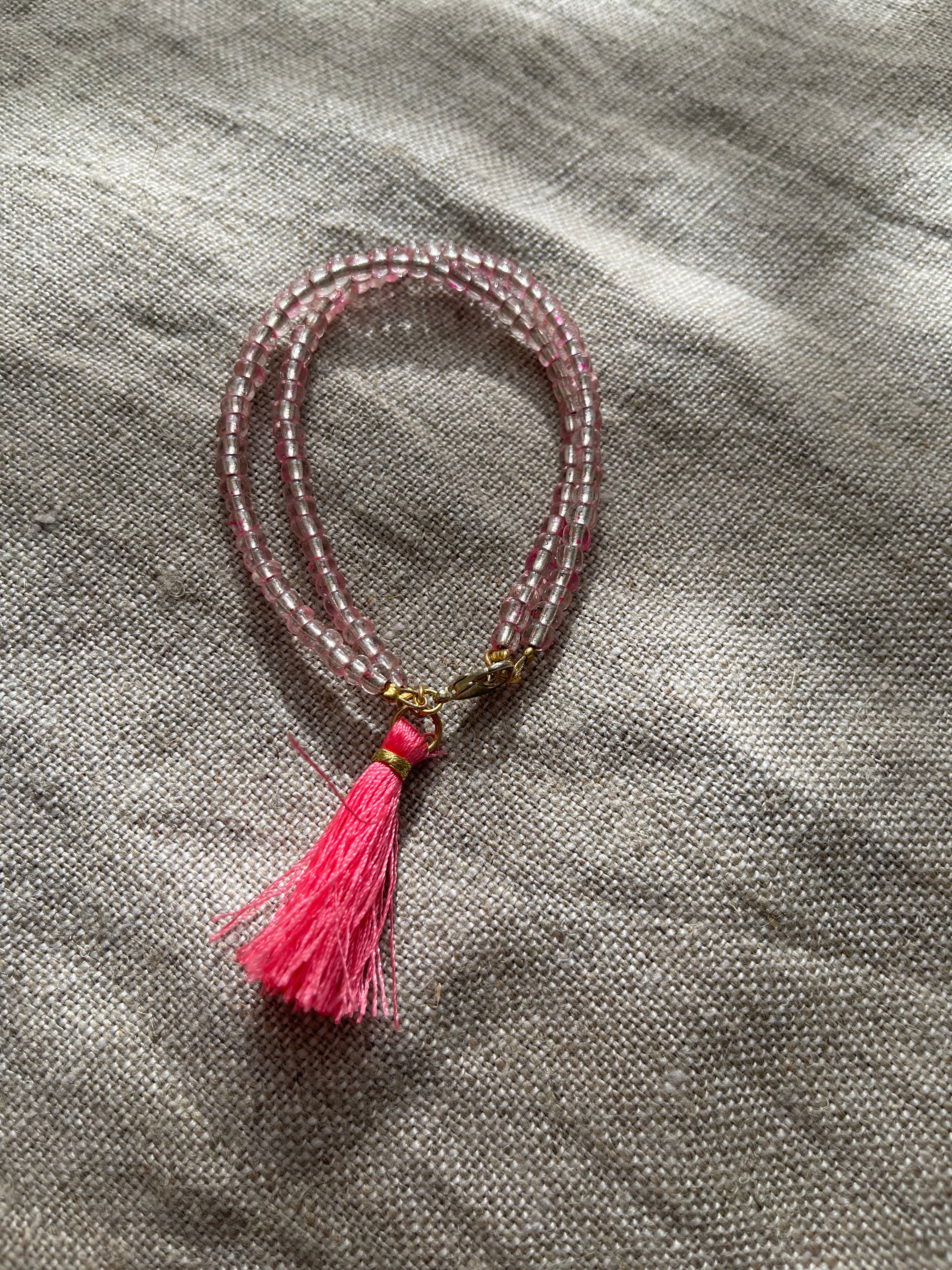 Seed Bead Tassel Bracelet